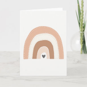 Einfache Boho-Regenbogen-Herzkarte Karte