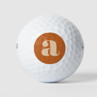 Einfache Boho Terracotta Bold Retro Monogram Initi