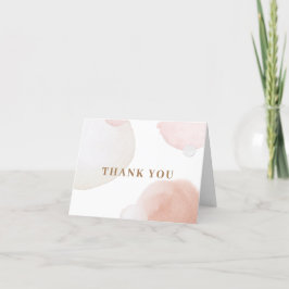 Einfache Boho Wasserfarbe Abstrakt Babydusche Dankeskarte