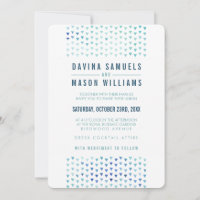 EINFACHE BOHO WEDD modernes Dreieck Muster blau