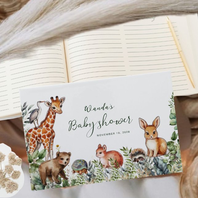Einfache Boho Woodland Babydusche Gästebuch (Von Creator hochgeladen)
