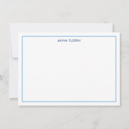 Einfache Border Light Blue Note Card Mitteilungskarte