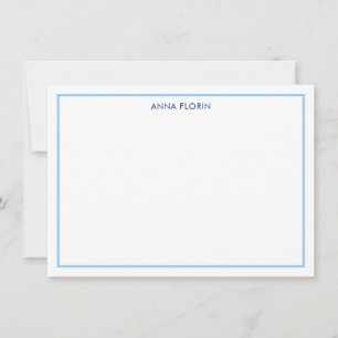 Einfache Border Light Blue Note Card Mitteilungskarte
