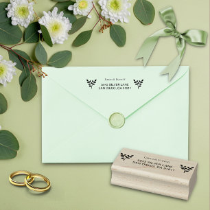 Einfache botanische Eukalyptus-Blätter Briefmarke  Gummistempel