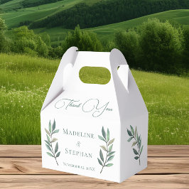 Einfache botanische Eukalyptus-Leaf-Chic-Hochzeit  Geschenkschachtel