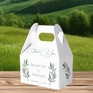 Einfache botanische Eukalyptus-Leaf-Chic-Hochzeit  Geschenkschachtel