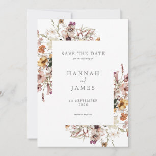 Einfache Botanische Hochzeit Save The Date
