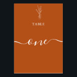 Einfache Botanische Hochzeit Tischnummer<br><div class="desc">Einfache moderne botanische Tischnummer</div>