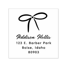 Einfache Bow-Rücksendeadresse Permastempel