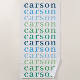 Einfache Boys mit Personalisiertem Wiederholungsna Strandtuch