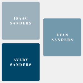 Einfache Boys Wassersicherer Name Etiketten