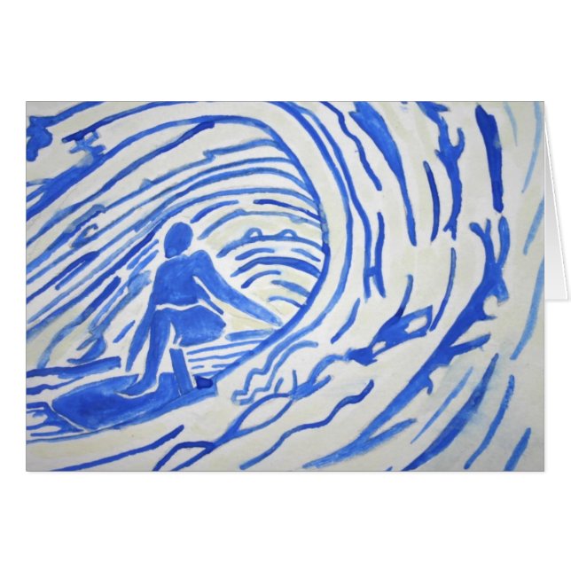 einfache Brandungsgeschenkkarte (Vorderseite (Horizontal))