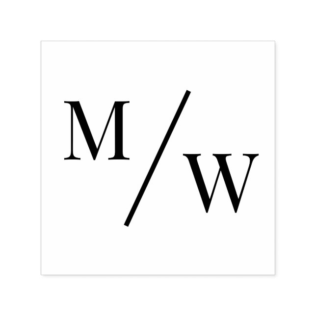 Einfache Brauerei Hochzeit 2 Anfangsmonogramm D Permastempel (Design)