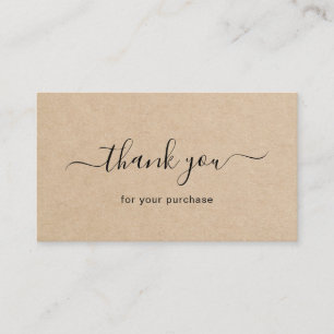 Einfache braune elegante Rustikale Einsteckkarte Visitenkarte