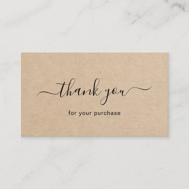 Einfache braune elegante Rustikale Einsteckkarte Visitenkarte (Vorderseite)