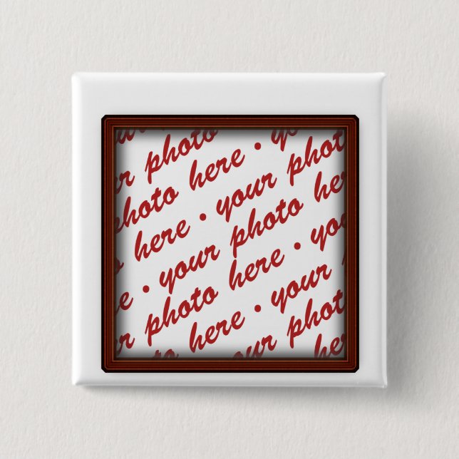 Einfache braune Foto Button (Vorderseite)