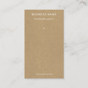 Einfache braune Kraftpapierdruckmarke Ohrpreismark Visitenkarte