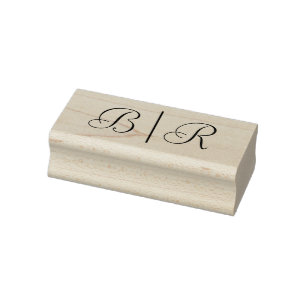 Einfache Brautgroom Hochzeit 2 Erste Monogramm VSL Gummistempel