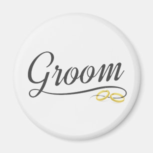Einfache Brautstrauß-Blumen-Hochzeits-Kalligrafie  Magnet