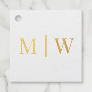 Einfache Bride Groom Wedding 2 Initial Monogram VS Geschenkanhänger