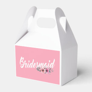 Einfache Bridesmaid Hochzeitskalligrafie Gesichts Geschenkschachtel