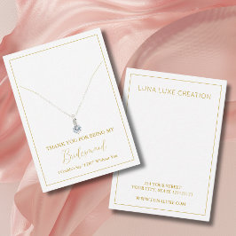 Einfache Bridesmaid-Netzwerkkarte Platzkarte