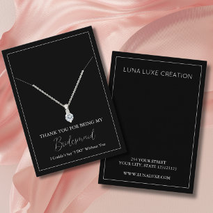 Einfache Bridesmaid-Netzwerkkarte Platzkarte