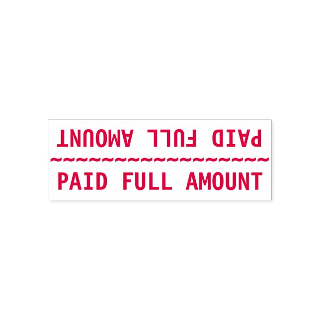 Einfache Briefmarke "BEZAHLTER VOLLBETRAG" Permastempel (Design)