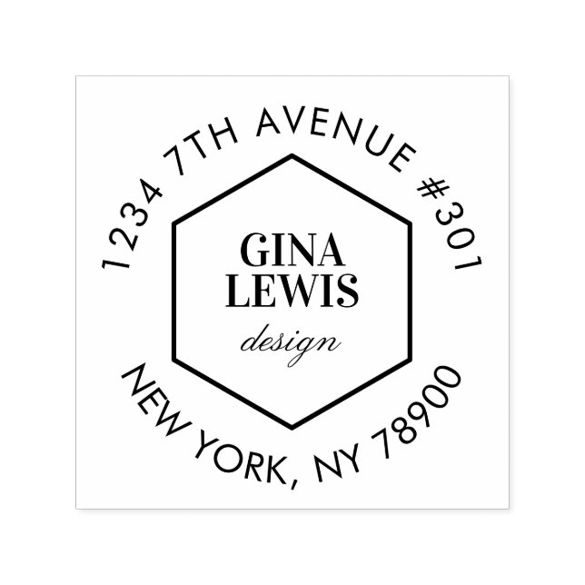 Einfache Briefmarke der Minimalistischen Rücksende Permastempel (Design)