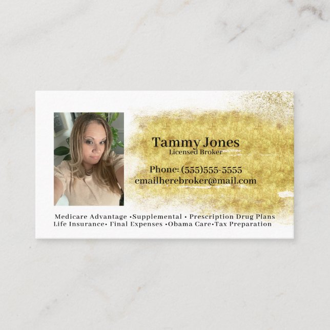 Einfache Broker Health Tax Business Cards Visitenkarte (Vorderseite)