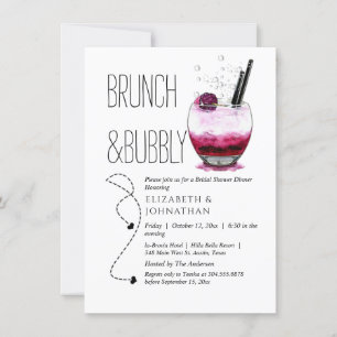 Einfache Brunch- und Bubbly-Cocktail-Einladung Einladung