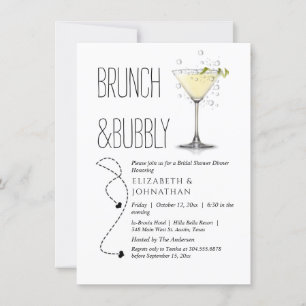 Einfache Brunch und Bubbly Einladung