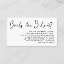 Einfache Buchanfrage für die Einladung von Babydus