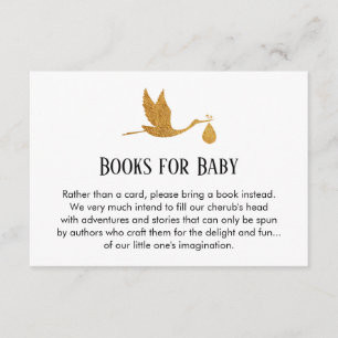 Einfache Buchanfrage mit Gold Storch Insert Cards