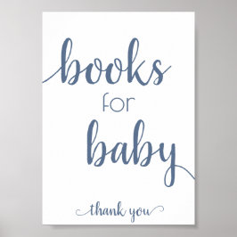 Einfache Bücher für Baby | Dusty Blue Book Dropoff Poster