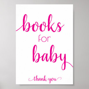 Einfache Bücher für Baby   Hot Pink Book Dropoff Poster