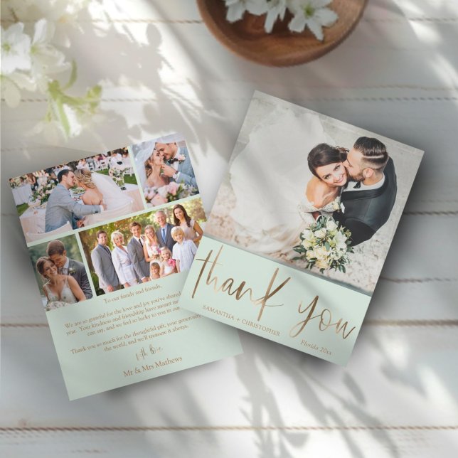 Einfache Budget Green Wedding Vielen Dank (Von Creator hochgeladen)