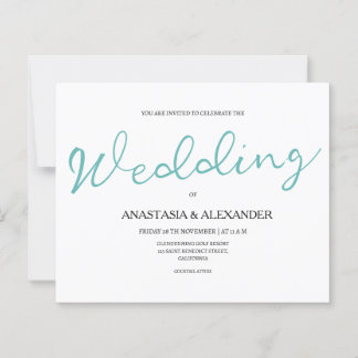 Einfache Budget-Hochzeitseinladung.