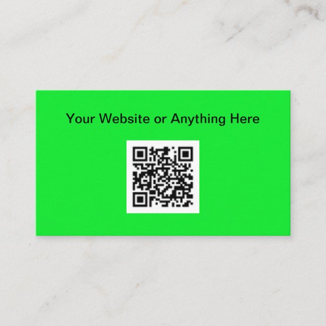 Einfache Budget Kleine QR Code Business Card Telefonnummerkarte (Vorderseite)