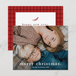 Einfache Budget-Weihnachtskarte mit Foto