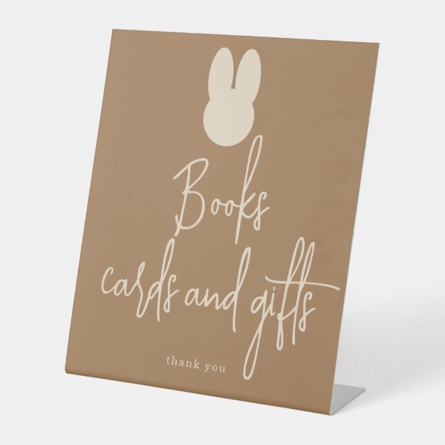 Einfache Bunny Books Karten und Geschenke Sockelschild (Vorderseite)