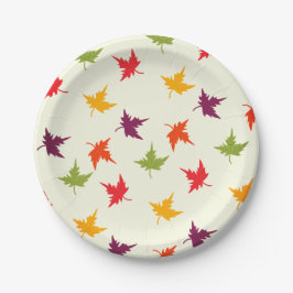 Einfache bunt-Herbstleaf-Herbstlaub Pappteller
