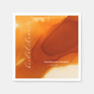 Einfache Burnt Orange Moderne Frische Neapel Serviette