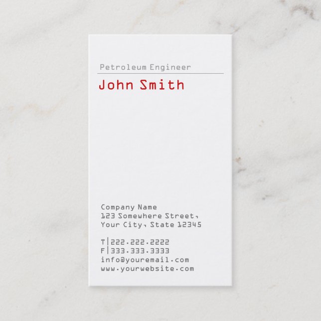 Einfache Business Card des Schlichten Petroleum En Visitenkarte (Vorderseite)