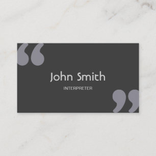 Einfache Business Card Visitenkarte