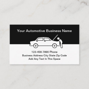 Einfache Business Cards für den Automobilservice Visitenkarte