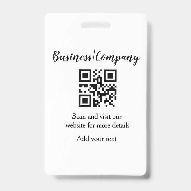 Einfache Business Company zusammengestellt Code QR Ausweis (Vorderseite)
