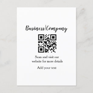 Einfache Business Company zusammengestellt Code QR Postkarte