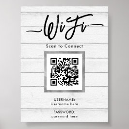 Einfache Business Guest Wifi Poster