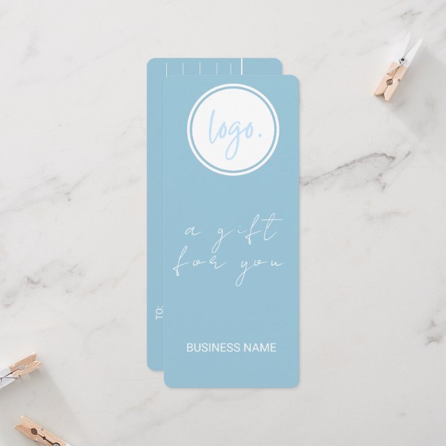 EINFACHE BUSINESS LOGO COMPANY GIFT CERTIFICATE (Vorderseite/Rückseite Beispiel)